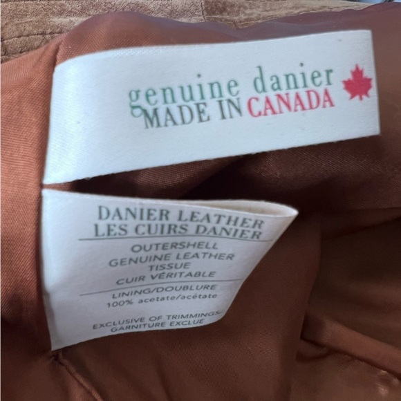 Danier Brown Suede Leather Straight Leg Pants Size 8 - Picture 14 of 16